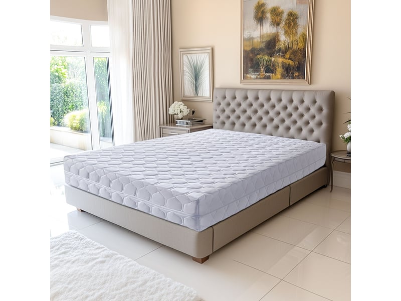 King of dreams pink lot de 2 matelas 2 x 100x200 mousse poli lattex indéformable - hauteur 20 cm - déhoussable sur 3 côtés - housse lavable - soutien souple -  (2_x_100_x_200_cm)  - Conforama B