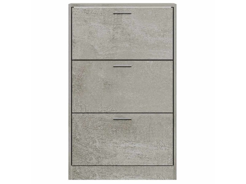  Meuble à chaussure, armoire à chaussures gris béton 63x24x103 cm bois d'ingénierie  - Conforama D
