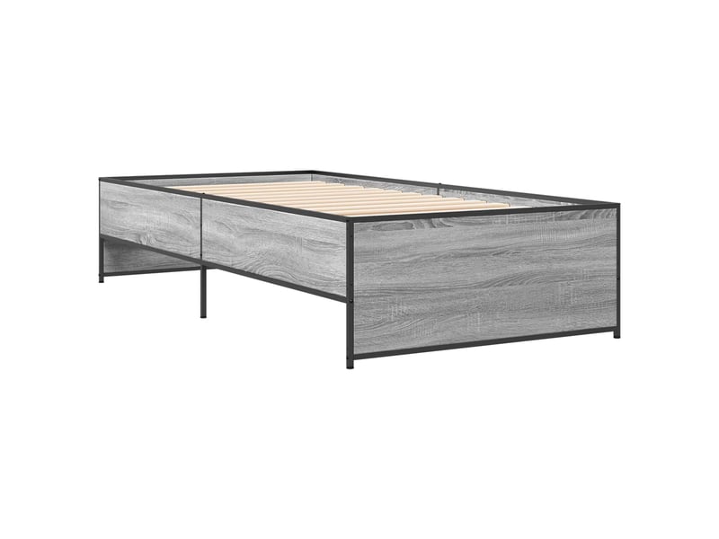  Lit simple- lit adulte -  cadre de lit sonoma gris 80 x 200 cm bois d'ingénierie  - Conforama B