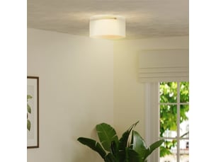 Plafonnier moderne en métal avec abat-jour en acrylique, compatible ampoules halogènes et led
