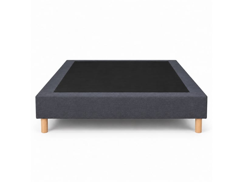  Sommier tapissier déco 160x200 cm gris - hauteur 30 cm - pieds inclus  - Conforama C