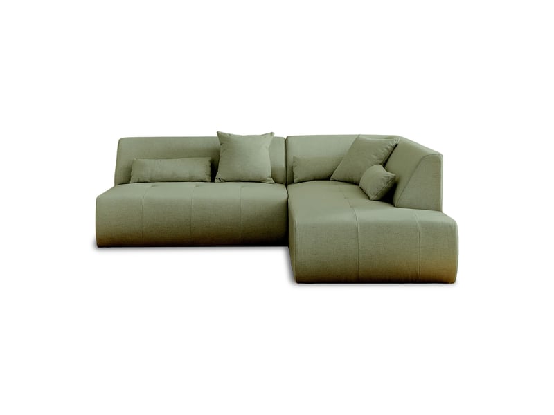 Onyx - canapé modulable d'angle droit 5 places - en tissu - lisa design - vert sauge ONYX - Conforama A