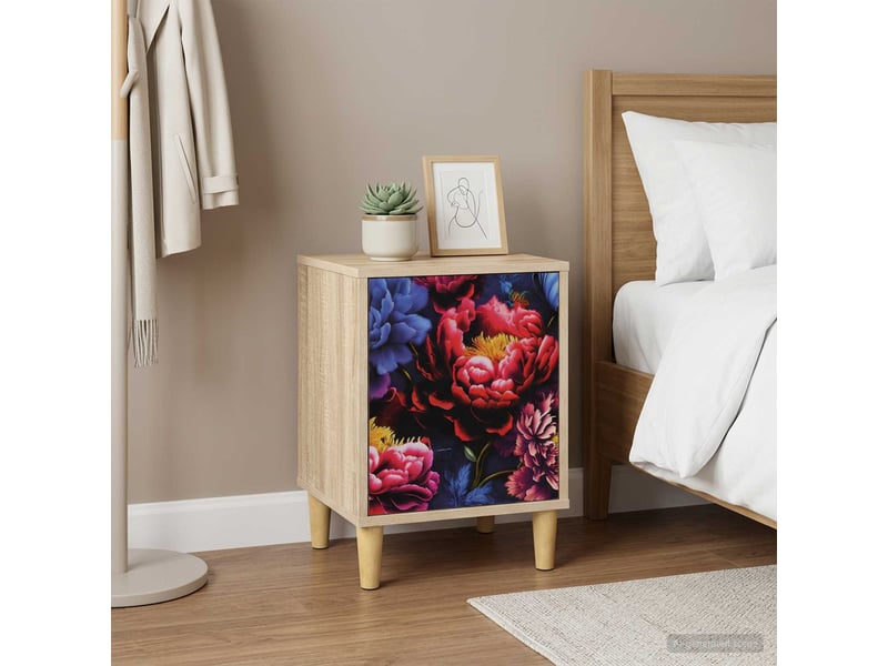  Table de chevet - cabinet de chevet - table de nuit kiel 2 pc chêne sonoma 36 x 33 x 50 cm  - Conforama C
