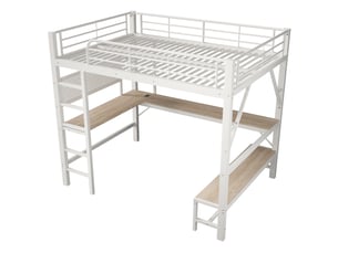 Lit mezzanine 160x200 cm VIVRYN   coloris blanc