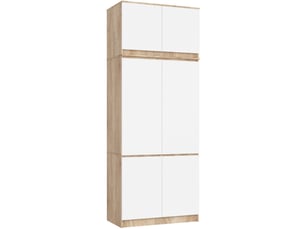 Armoire 6 porte(s) 0 tiroir(s) AKORD coloris marron largeur 90 cm