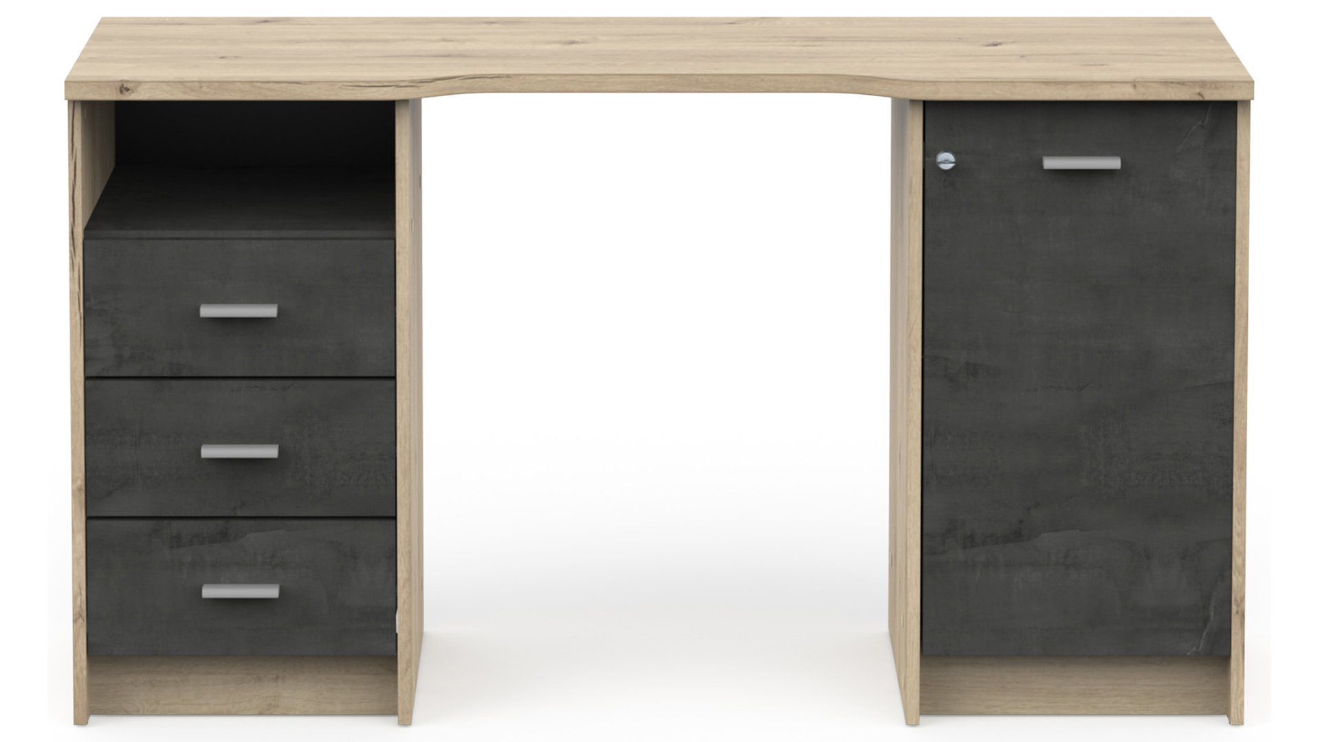 Bureau 132 cm MAO coloris Chêne royal/noir bicolore 73.9 Conforama