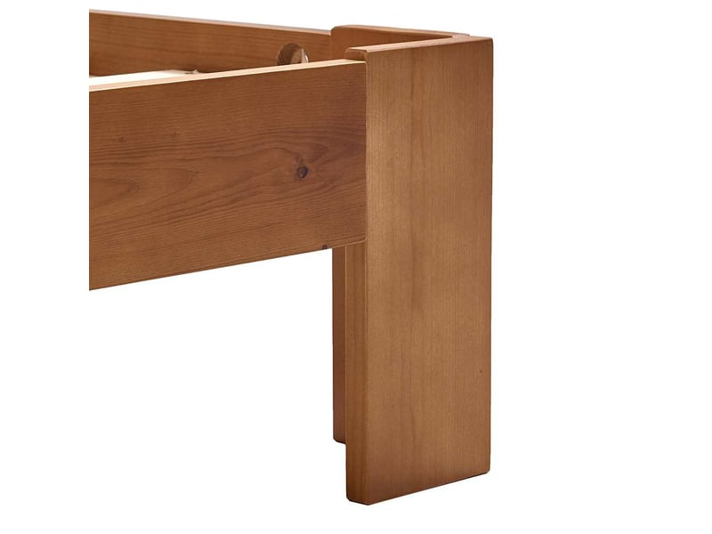  Lit simple- lit adulte -  cadre de lit sans matelas marron miel 100x200cm bois pin massif  - Conforama D