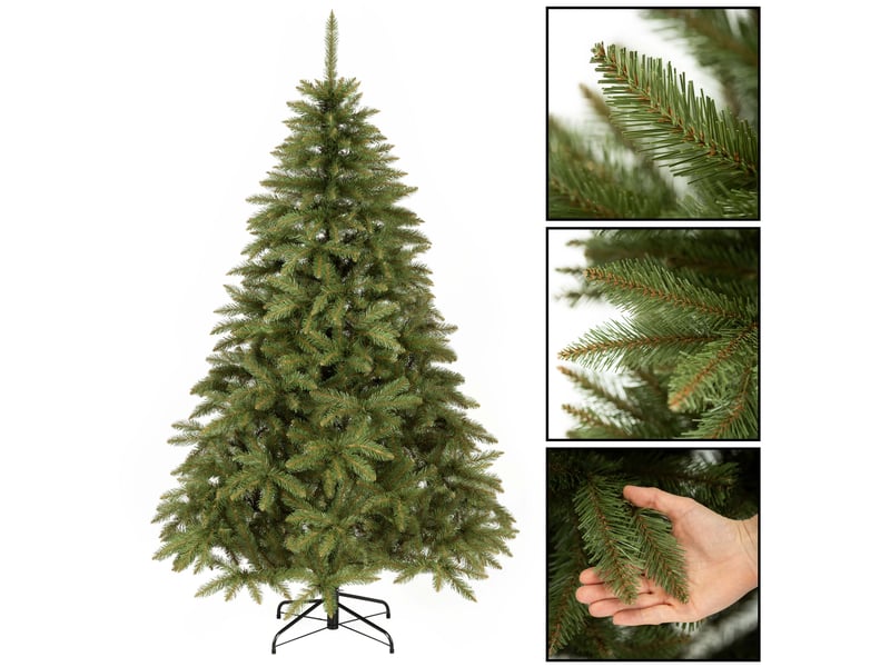 Sapin de noël artificiel avec pied 180 cm epicéa du caucase - Conforama D