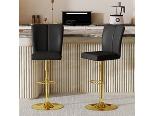 tabouret de bar assise réglable en hauteur <strong>OKWISH</strong> - bicolore hauteur d'assise 63 cm vendu Par paire