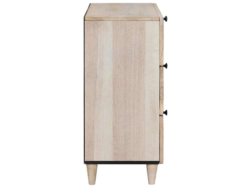  Table de chevet beige 50 x 33 x 62 cm bois d'acacia massif  - Conforama D