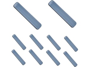 Lot de 20 curseurs carrés adhésifs de 16x75 mm, patins pour déplacer des meubles lourds sur la moquette