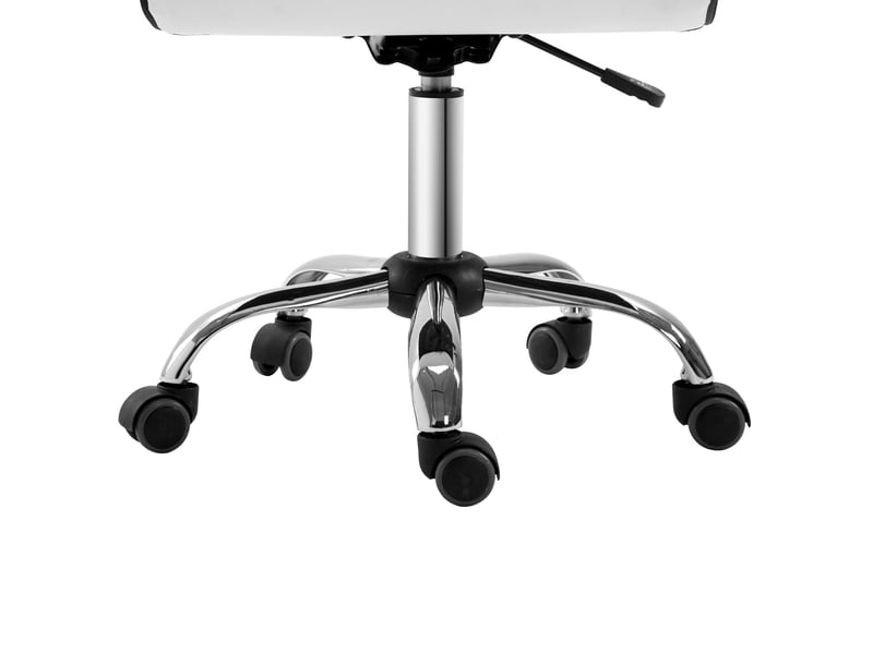  Chaise de bureau 48x52x78-90 cm sans accoudoirs hauteur réglable blanc  - Conforama C