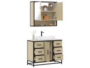 Ensemble de meubles de salle de bain 2 pcs chêne sonoma cf63605