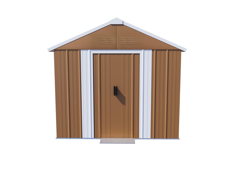  Abri de jardin en acier 1,8 × 1 m, porte verrouillable, fenêtre et ventilation, sans plancher  - Conforama A