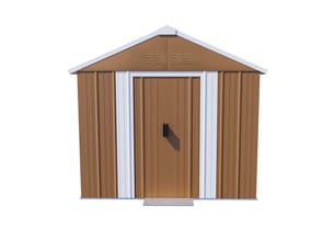 Abri de jardin en acier 1,8 × 1 m, porte verrouillable, fenêtre et ventilation, sans plancher