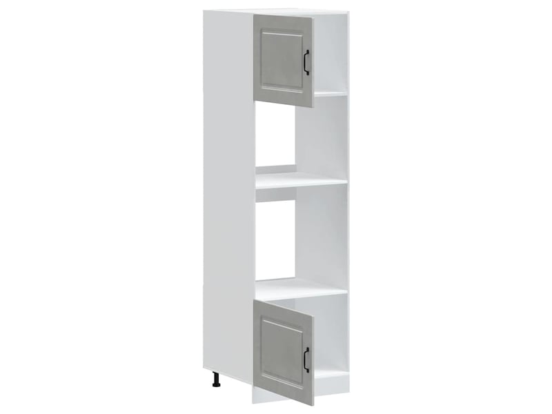 Meuble de rangement, armoires de four kalmar bois d'ingénierie gris béton - Conforama E