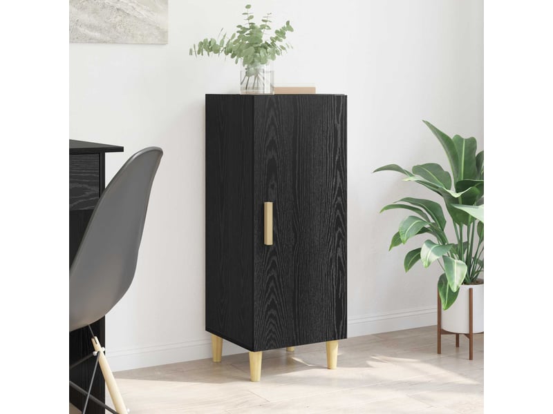  Buffet - bahut - meuble de rangement chêne noir 34,5 x 34 x 90 cm bois d'ingénierie  - Conforama B