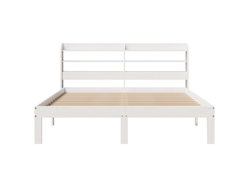  Lit double- lit adulte -  cadre de lit avec tête de lit sans matelas blanc 140x190 cm  - Conforama C