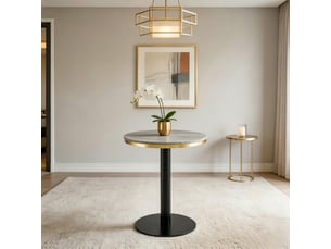 Table basse rond(e) coloris gris <strong>OKMYHOME</strong> <strong></strong> - 60 cmx60 cm