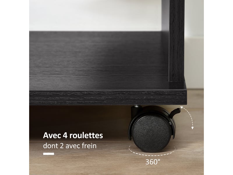  Armoire penderie armoire de rangement mobile panneaux de noir particules  - Conforama E