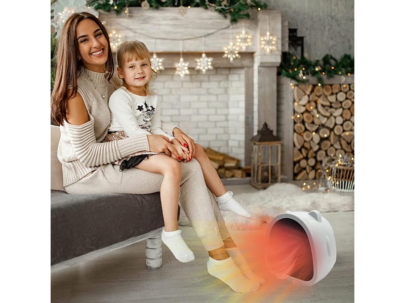 Chauffage d'appoint, chauffage soufflant portable, mini chauffage électrique céramique ptc 500 w, petit chauffage électrique pour bureau, salon, chambr, multicolore - Conforama E