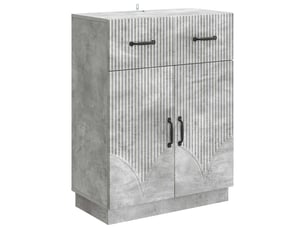 Buffet - bahut - meuble de rangement gris béton 66 x 34,5 x 87 cm bois d'ingénierie