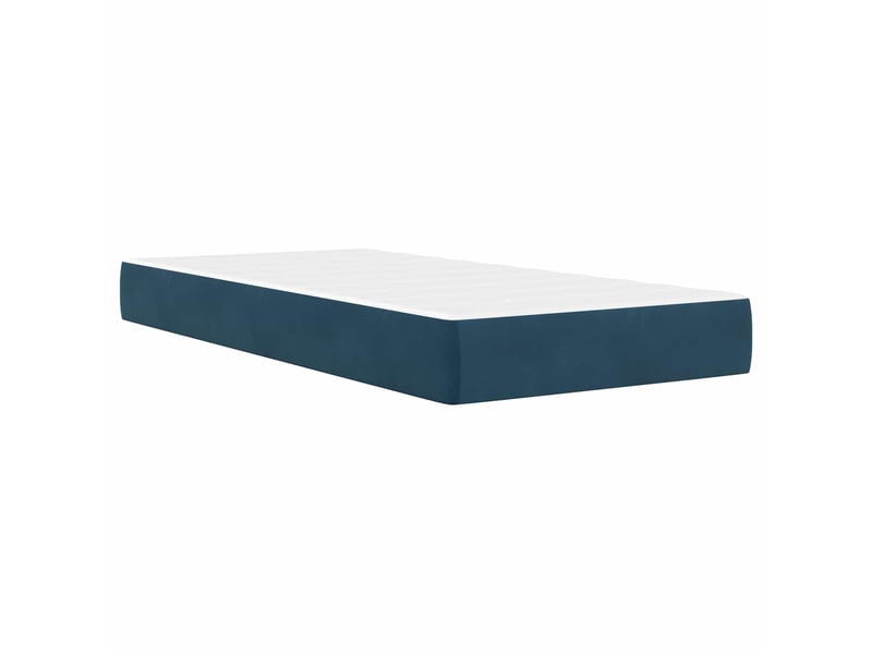  Lit simple- lit adulte -  cadre de lit avec tête de lit bleu 100 x 200 cm velours  - Conforama D