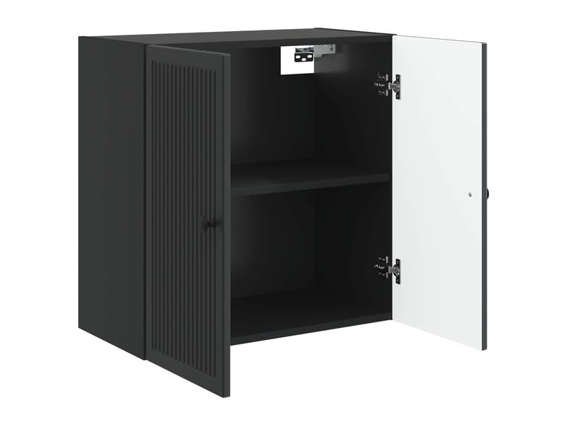  Armoire murale salon, meuble de rangement noir 59 x 31 x 60 cm bois d'ingénierie shl6020  - Conforama C