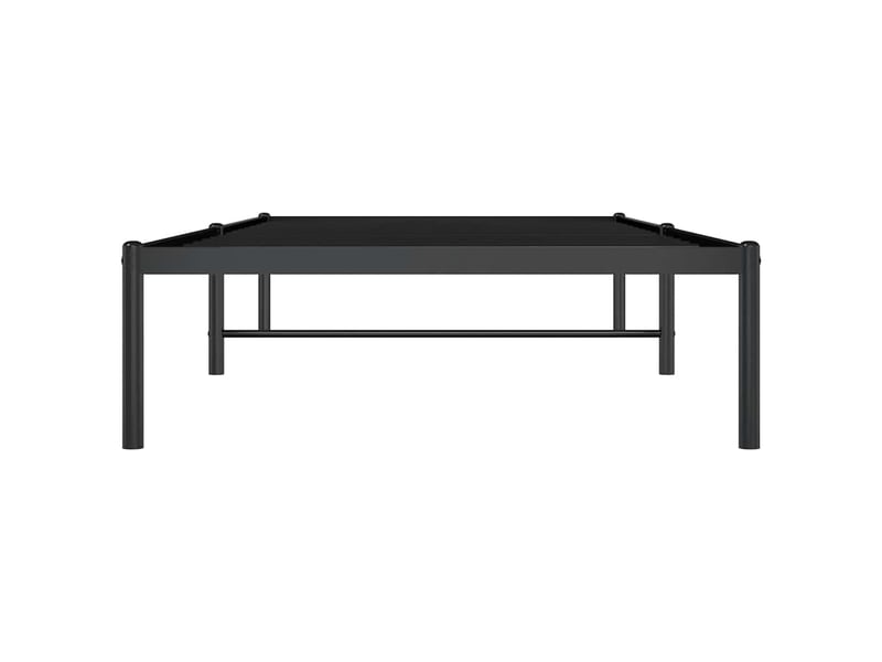  Lit simple- lit adulte -  cadre de lit métal sans matelas noir 90x200 cm  - Conforama D
