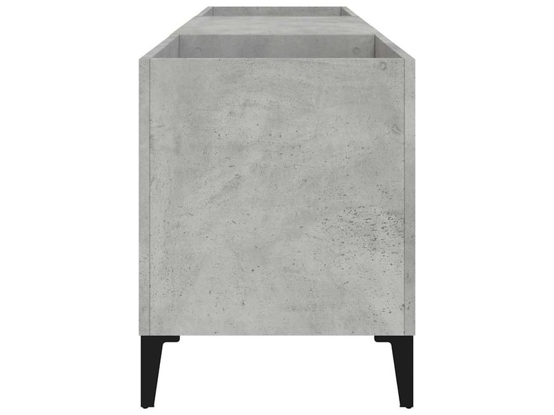 Armoire à disques, armoire de rangement gris béton 121x38x48 cm bois d'ingénierie  - Conforama E