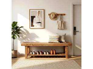 Banc  coloris marron <strong>TRIBESIGNS</strong> <strong></strong> - 160 cm