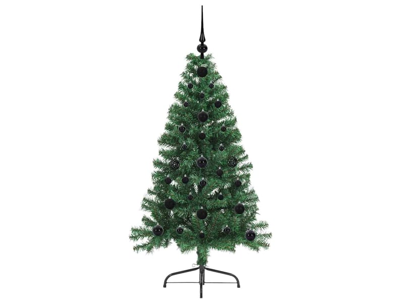  Sapin de noël artificiel, arbre de noël pré-éclairé vert 120 cm pvc shl2047  - Conforama D