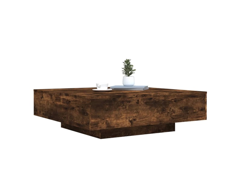  Table basse | table d'appoint salon chêne fumé 100x100x31 cm bois d'ingénierie  - Conforama D