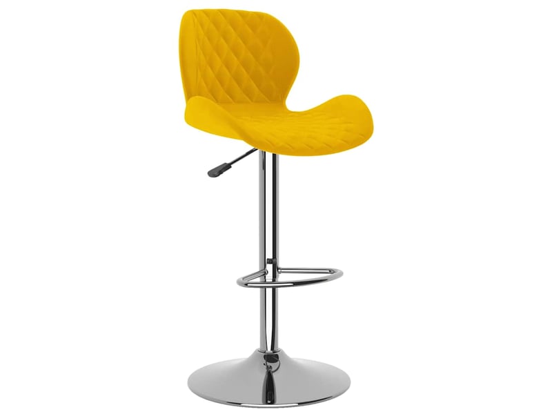  Lot de 2 tabouret de bar, chaise de bar jaune moutarde velours shl31287  - Conforama C