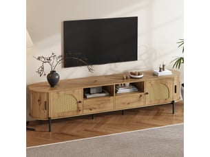 Meuble tv coloris naturel 200 cm