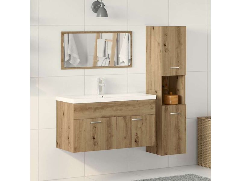 Ensemble de meubles salle de bain 3 pcs bois d'ingénierie cf63955 - Conforama B