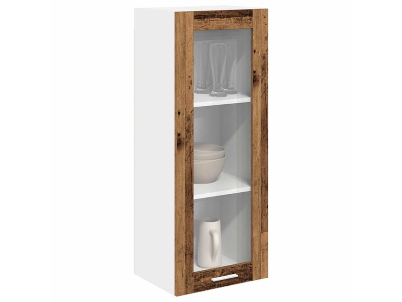  Meuble de rangement cuisine, armoire suspendue bois ancien 40x31x100cm shl6255  - Conforama C