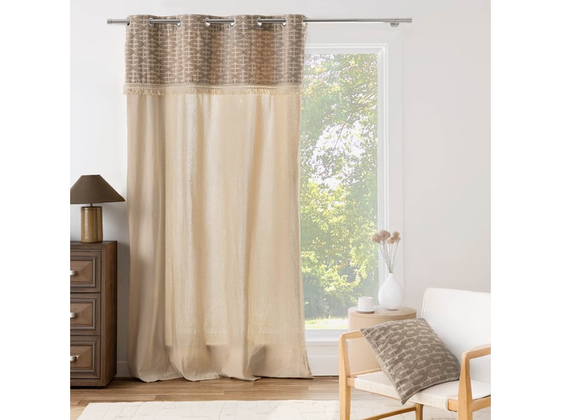  Coussin décoratif déhoussable en jacquard à motif géométrique 45x45 cm  - Conforama B