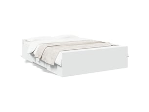 Lit 2 places 135x190 cm coloris blanc
