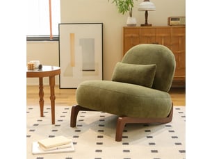 Fauteuil fixe  <strong></strong> Tissu vert