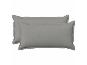 Lot de 2 coussins, coussins décoratifs houten gris nuage lin synthétique cf56489