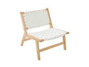 Fauteuil fixe <strong>MODFU</strong> <strong></strong> Résine tressée blanc vendu A l'unité