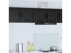 Meuble mural de cuisine | armoire de cuisine 2 pcs noir bois d'ingénierie shl416