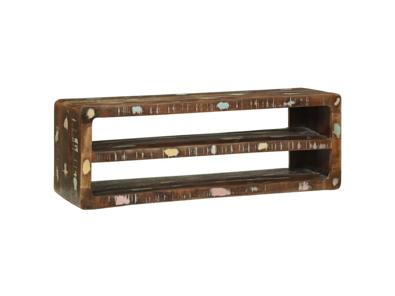  Meuble tv - banc tv - meuble de rangement 100 x 32 x 36 cm bois massif de récupération  - Conforama B