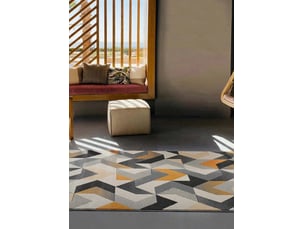Tapis atticgo gladys gris rectangulaire moderne - 100% polypropylène, envers jute