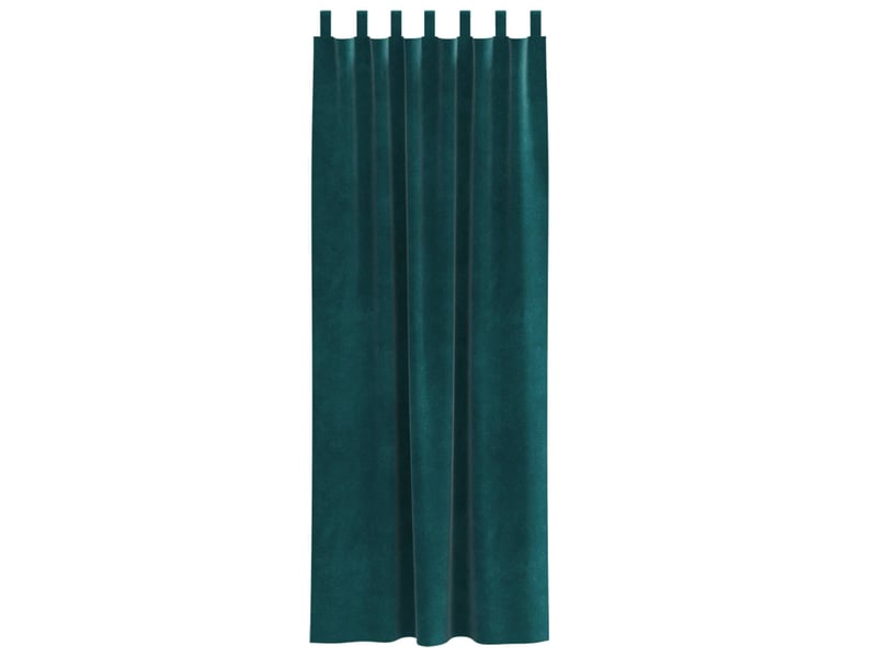  Lot de 2 rideaux, rideaux de fenêtre vert foncé 140 x 245 cm velours cf44129  - Conforama D