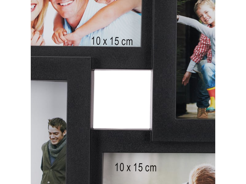  Cadre photos pêle-mêle vertical horizontal 57 x 86 x 3 cm pour 24 photos décoratif en plastique noir 13_0005508  - Conforama D