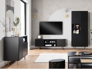 Meuble tv coloris noir 80 cm <strong></strong>  <strong></strong>