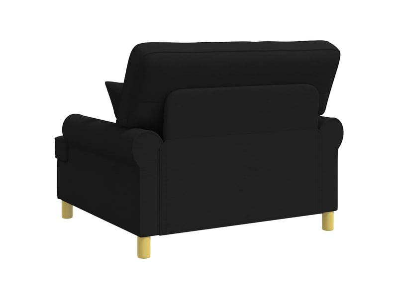  Vidaxl fauteuil xxl avec coussins noir tissu  - Conforama E