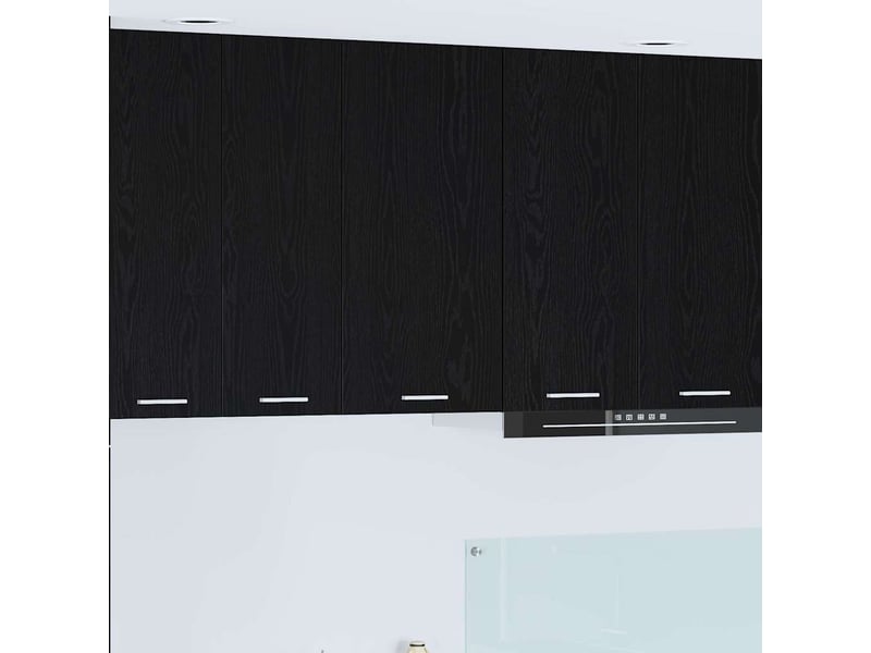  Meuble de rangement cuisine, armoire suspendue chêne noir et blanc 40x31x80cm  - Conforama B